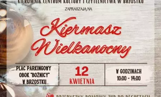 Plakat o kiermaszu wielkanocnym.