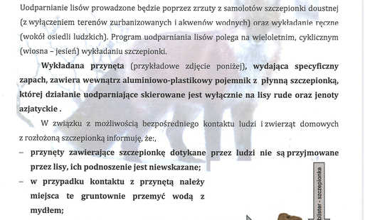 Zdjęcie do Komunikat Podkarpackiego Wojew&oacute;dzkiego Lekarza Weterynarii w Dębicy