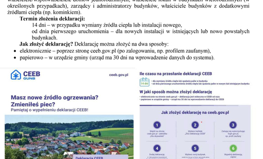 Zdjęcie do Przypomnienie dla mieszkańc&oacute;w Gminy Brzostek o aktualizacji deklaracji źr&oacute;deł ciepła i źr&oacute;deł spalania paliw.