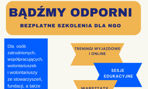 Zdjęcie do Bądźmy odporni - Bezpłatne szkolenia dla NGO