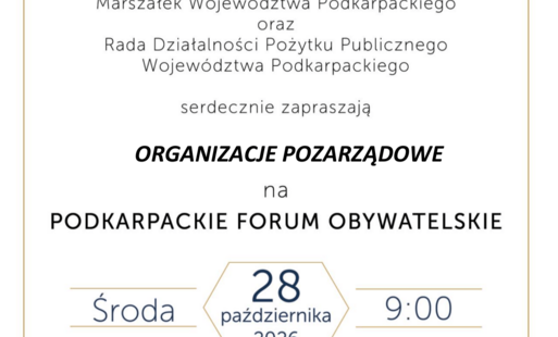 Zdjęcie do Zaproszenie dla organizacji pozarządowych na Podkarpackie Forum Obywatelskie